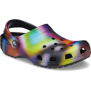 Crocs Classic Solarized Men's Clogs Black / Multi | Australia 0806MQZA